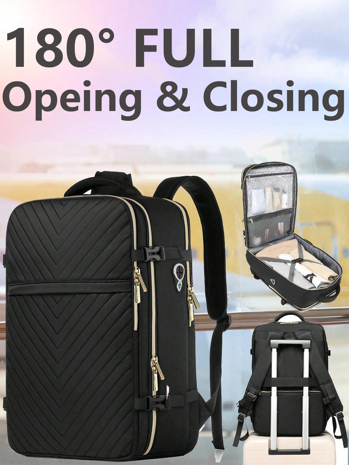 Women Bags For College - กระเป๋าเป้เดินทางขนาดใหญ่ - กระเป๋าเป้กันน้ำป้องกันการโจรกรรมที่ได้รับการอนุมัติสำหรับขึ้นเครื่องบิน เหมาะสำหรับผู้หญิงและผู้ชาย ใส่แล็ปท็อปขนาด 17