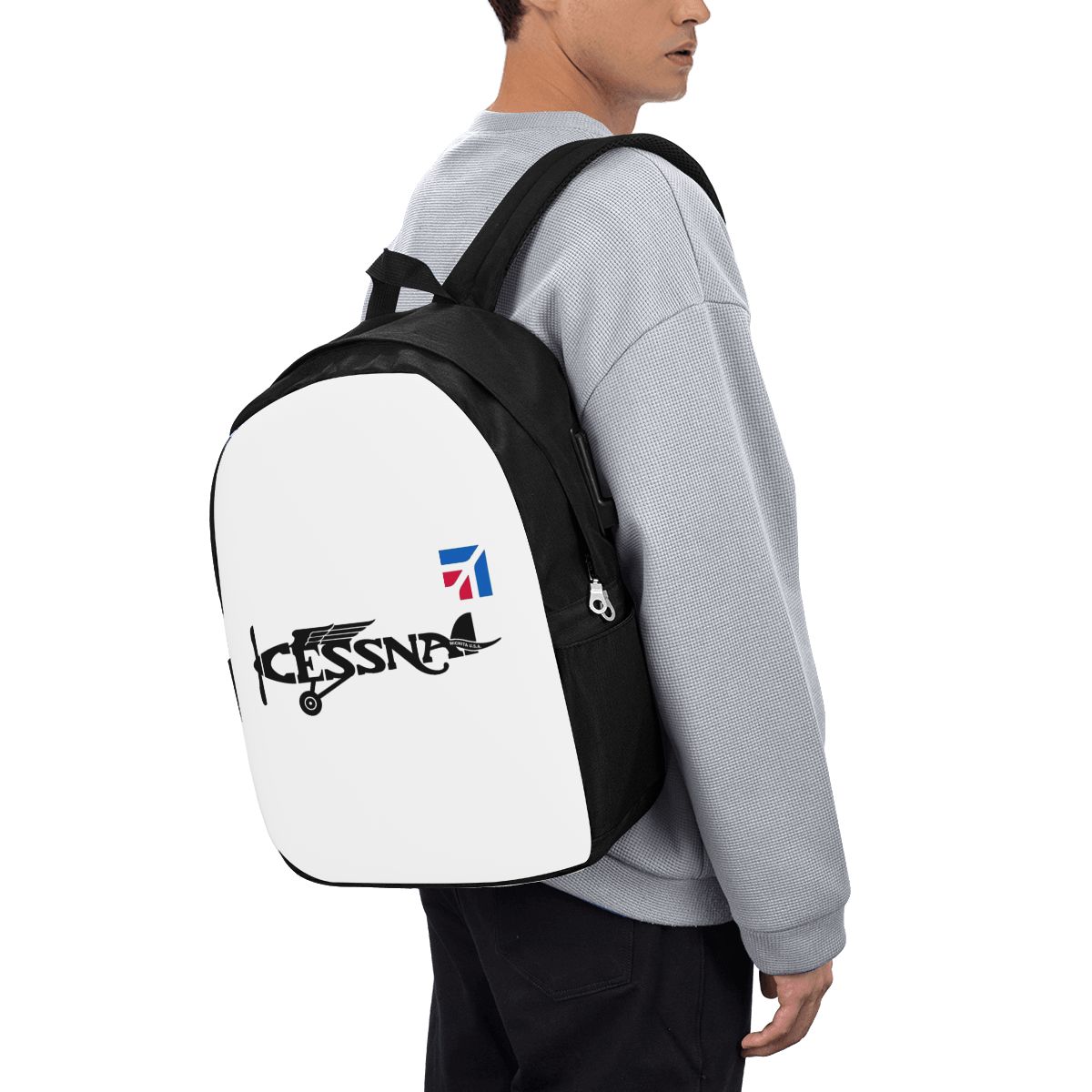 Women Bags For College - กระเป๋าเป้สะพายหลังโลโก้เซสนากระเป๋าใส่โน๊ตบุ๊คสำหรับเดินทางคอมพิวเตอร์กระเป๋านักเรียนวิทยาลัยกระเป๋าใส่แล็ปท็อปกระเป๋าสะพายสำหรับผู้ชายผู้หญิง