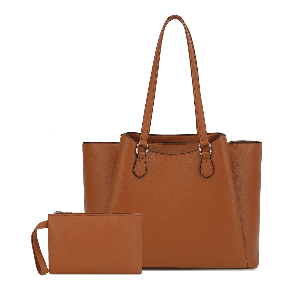 Women Bags And Purses - กระเป๋าโท้ทสำหรับผู้หญิง, กระเป๋าสะพายไหล่หนัง PU ขนาดใหญ่พร้อมกระเป๋าเล็ก, กระเป๋าใส่แล็ปท็อปขนาด 13.5