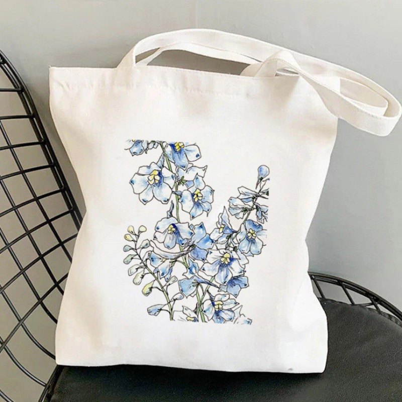 Women'S Bags Very - กระเป๋าผ้าแคนวาสพิมพ์ลายดอกไม้สไตล์สดใสสำหรับผู้หญิง ใช้ได้ทุกวันในฤดูใบไม้ผลิ กระเป๋าสะพายไหล่น้ำหนักเบา สวยงามมาก ทันสมัย