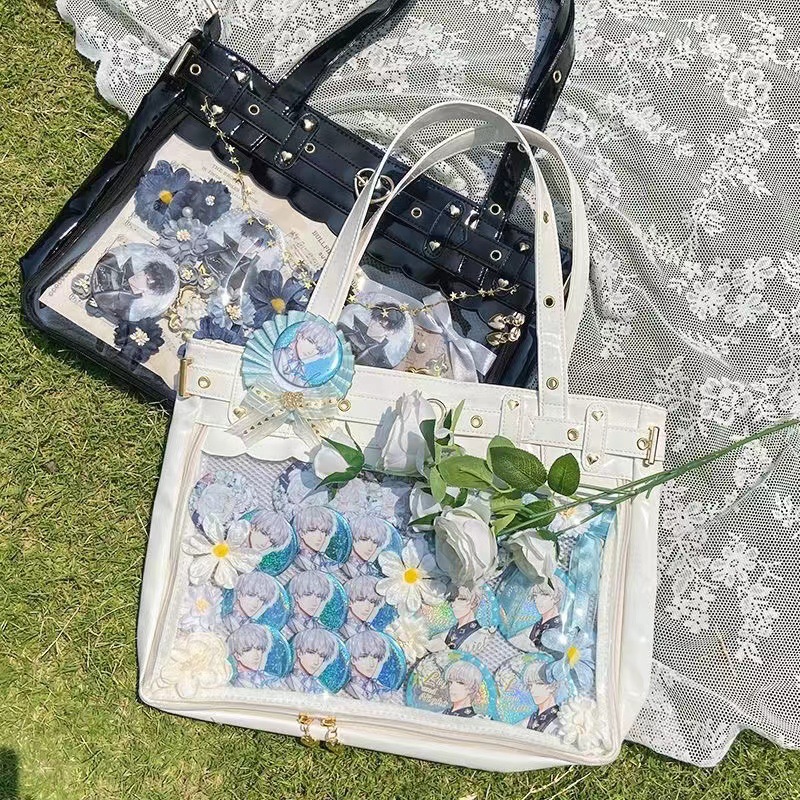 Women'S Tote Bags Designer - กระเป๋าโท้น่ารักเด็กผู้หญิงดีไซน์เฉพาะของแท้ใหม่ชุด ITA JK แบบพกพาความจุขนาดใหญ่กระเป๋าสะพายไหล่ Y2K