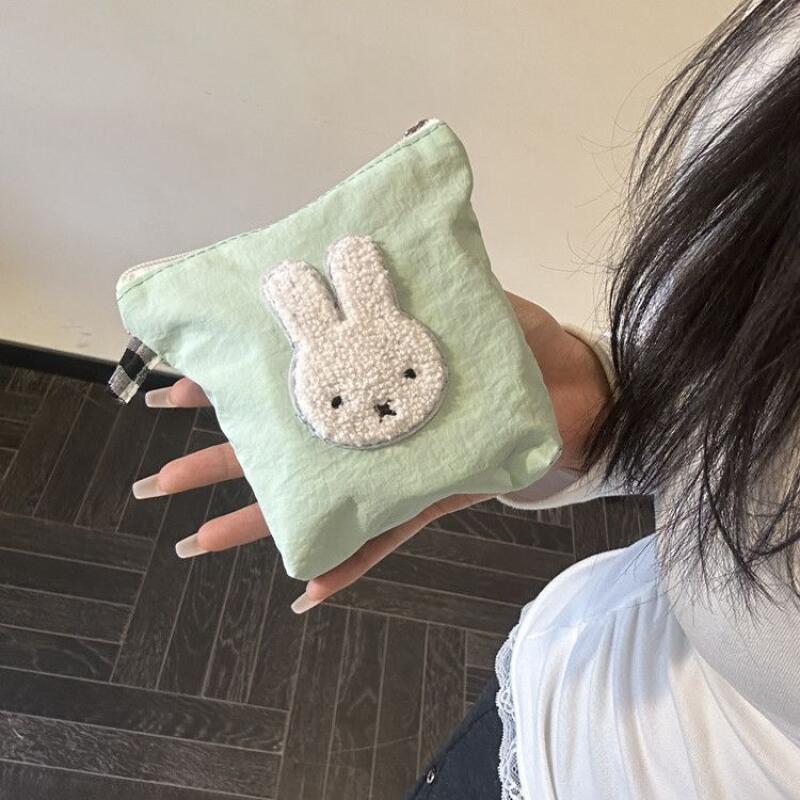 Women'S Xl Bags - กระเป๋าเครื่องสำอางมีฟฟี่แบบมีซิปใหม่ กระเป๋าใส่เหรียญสุดน่ารัก พกพาสะดวก ความจุขนาดใหญ่ สำหรับเก็บของชิ้นเล็ก กระเป๋าคลัทช์สำหรับผู้หญิง