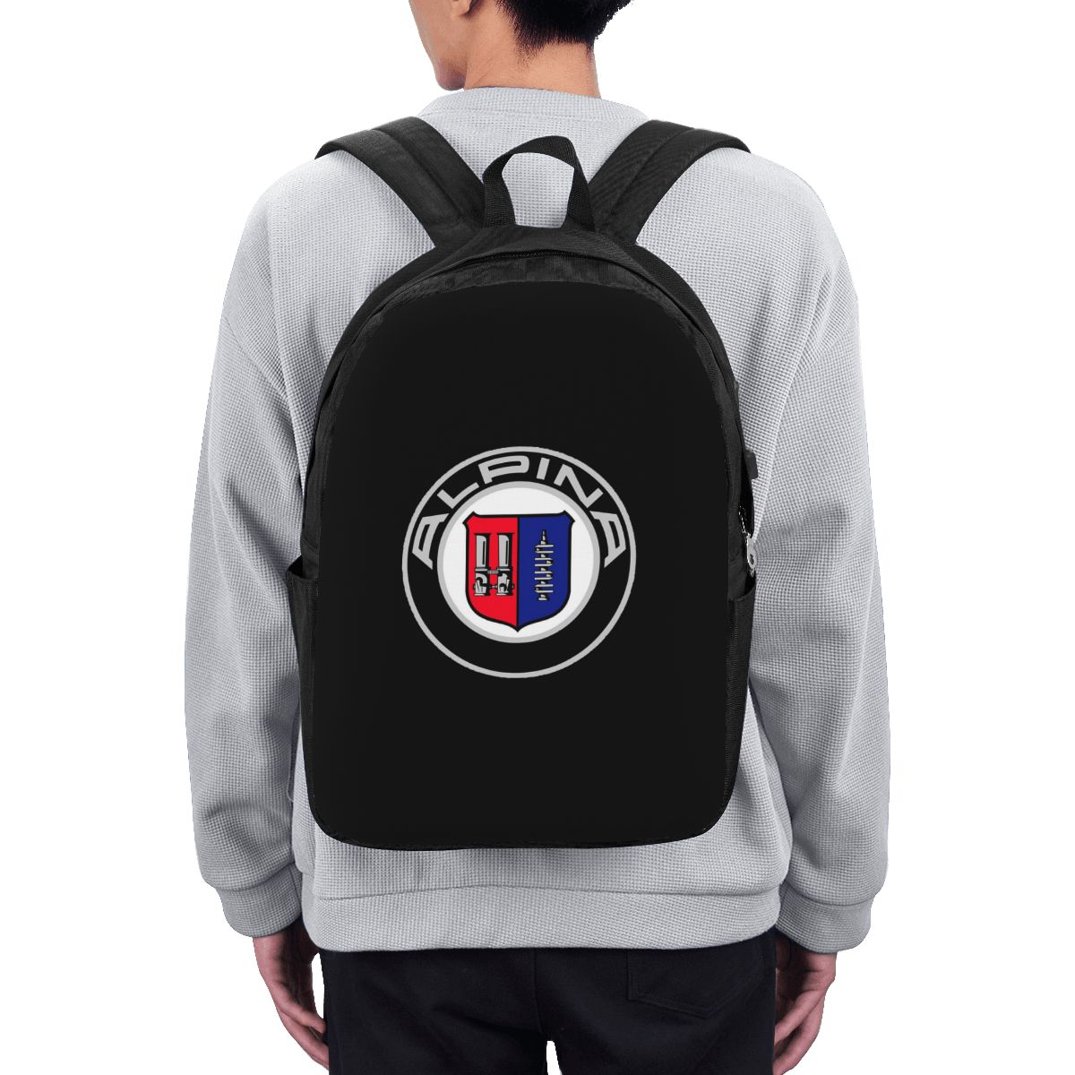 Women Bags For College - อัลพินา - กระเป๋าเป้สะพายหลังโลโก้รถยนต์คลาสสิก กระเป๋าใส่โน๊ตบุ๊ค กระเป๋าคอมพิวเตอร์ กระเป๋านักเรียน