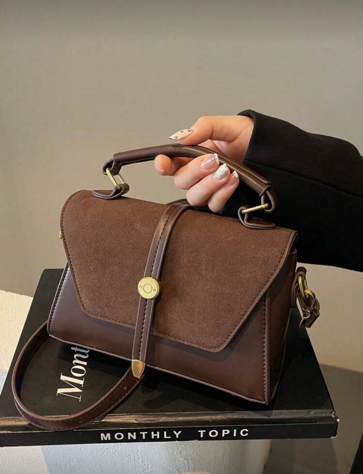 Women'S Best Bags For Work - กระเป๋าสะพายไหล่ทรงสี่เหลี่ยมขนาดเล็กทำจากหนัง PU สีน้ำตาลกาแฟ สไตล์เรโทร เหมาะสำหรับใช้ในชีวิตประจำวัน ออกเดท