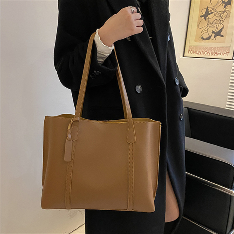กระเป๋าโท้ทหนังเทียมสีดำคลาสสิ - Women'S Work Bags Tote บทวิจารณ์และราคา