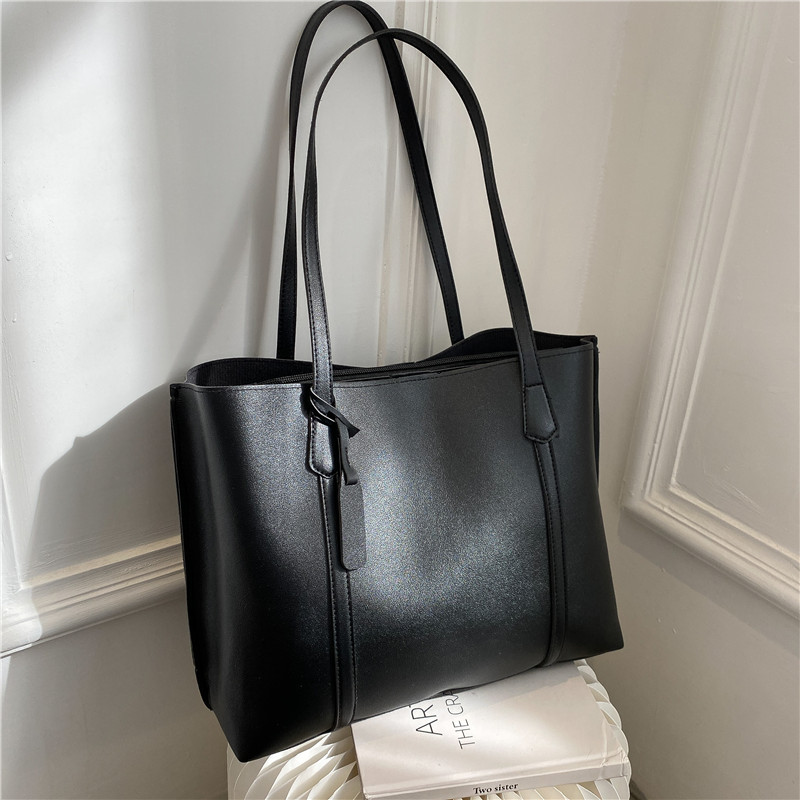 กระเป๋าโท้ทหนังเทียมสีดำคลาสสิ - Women'S Work Bags Tote บทวิจารณ์และราคา