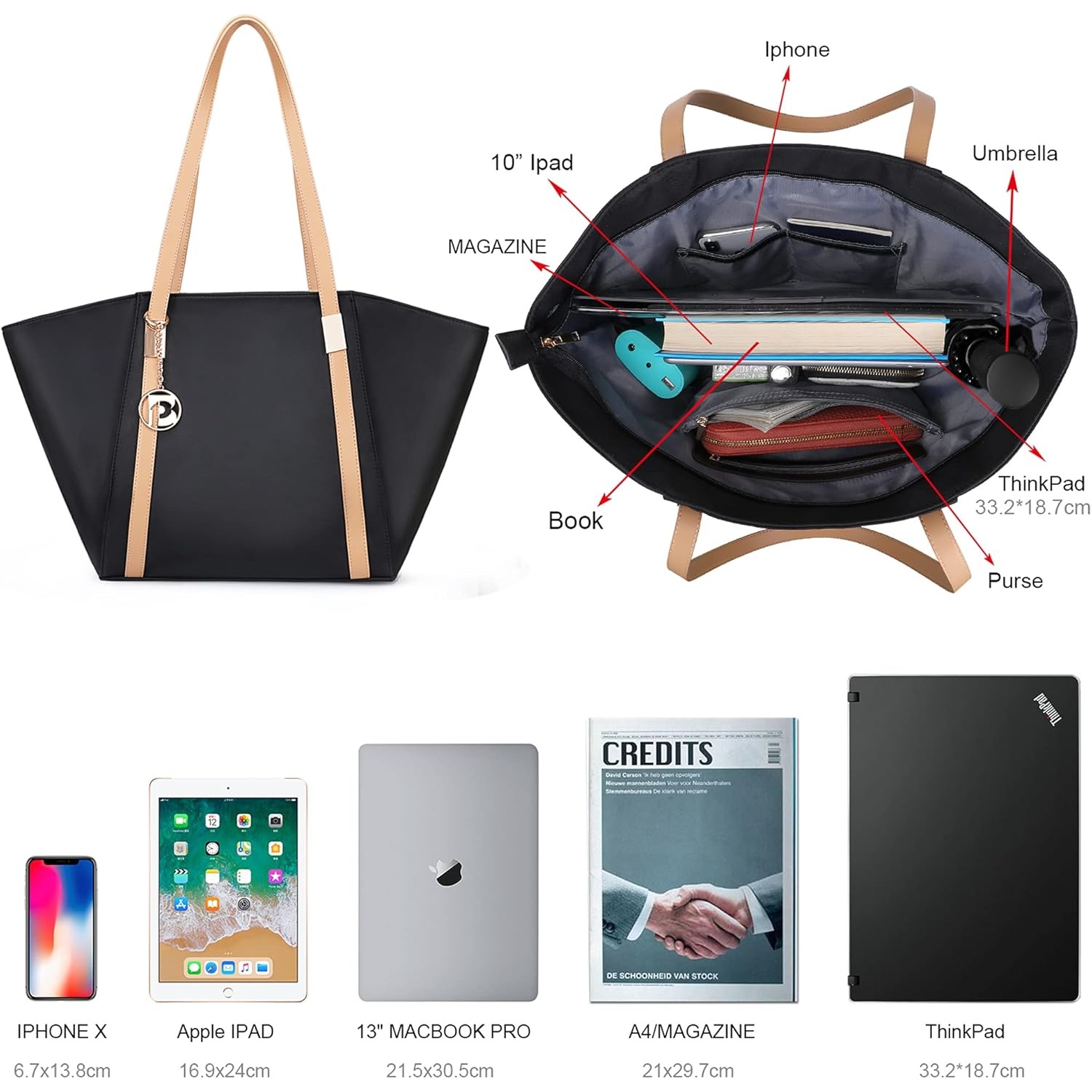 กระเป๋าโท้ทความจุขนาดใหญ่สำหรั - Women'S Best Bags For Work บทวิจารณ์และราคา