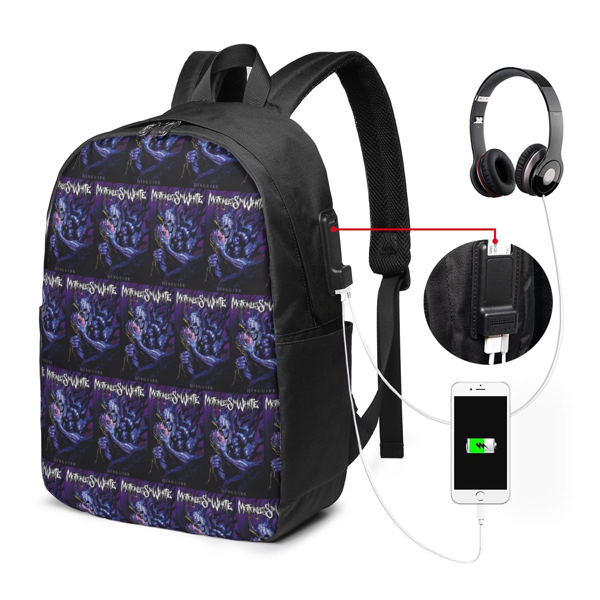 กระเป๋าเป้สะพายหลังสีขาว Motio - Women Bags For College บทวิจารณ์และราคา
