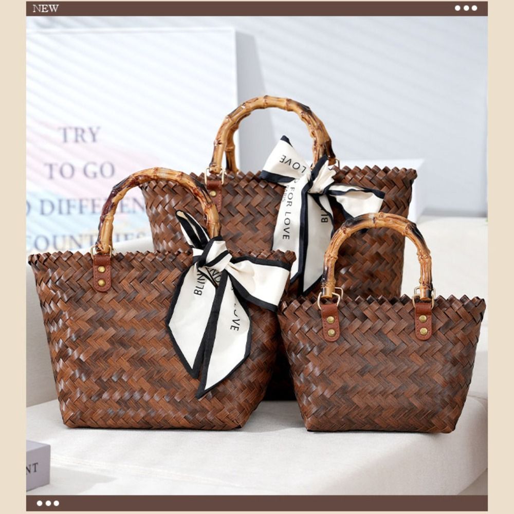 Casual ผู้หญิงทอขนาดใหญ่ความจุ - Crochet Market Bag บทวิจารณ์และราคา