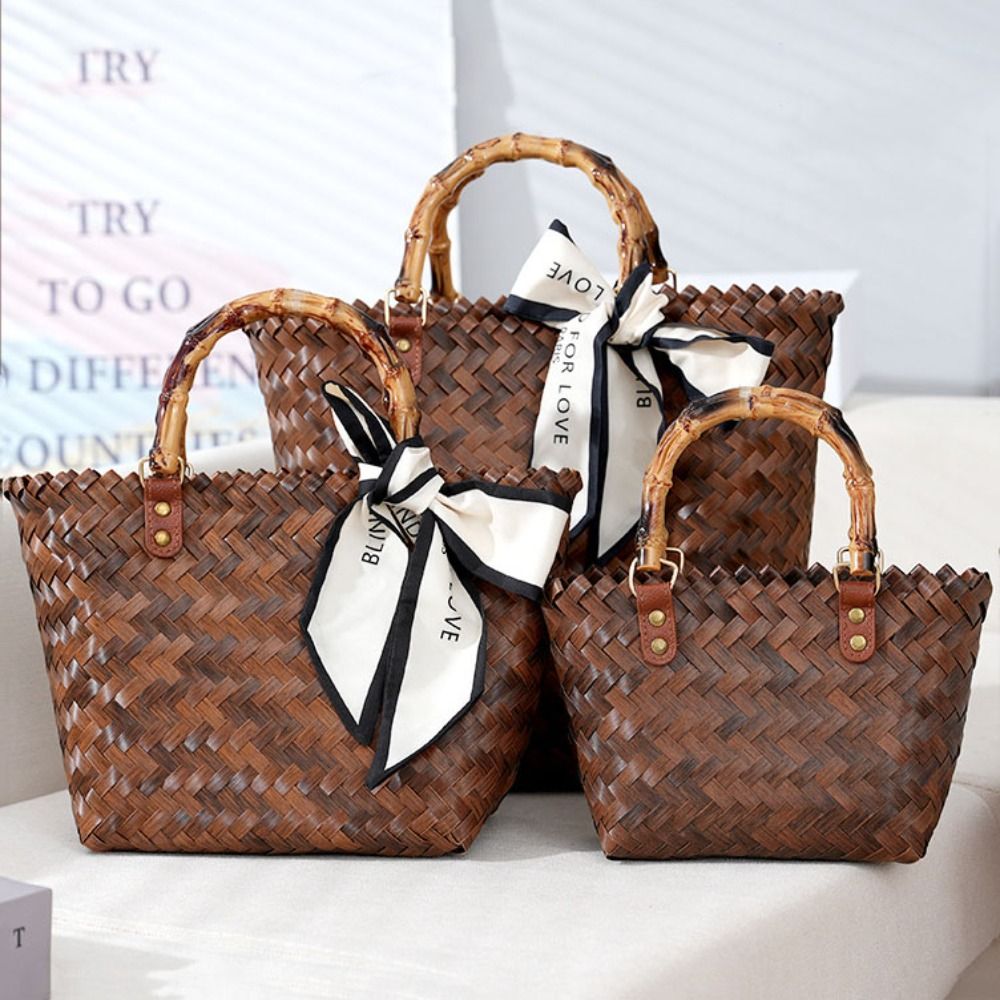 Casual ผู้หญิงทอขนาดใหญ่ความจุ - Crochet Market Bag บทวิจารณ์และราคา