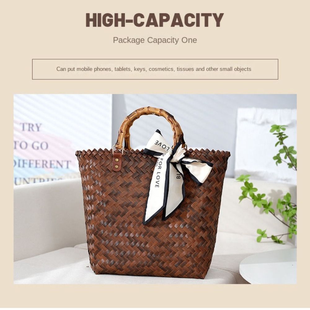 Casual ผู้หญิงทอขนาดใหญ่ความจุ - Crochet Market Bag บทวิจารณ์และราคา