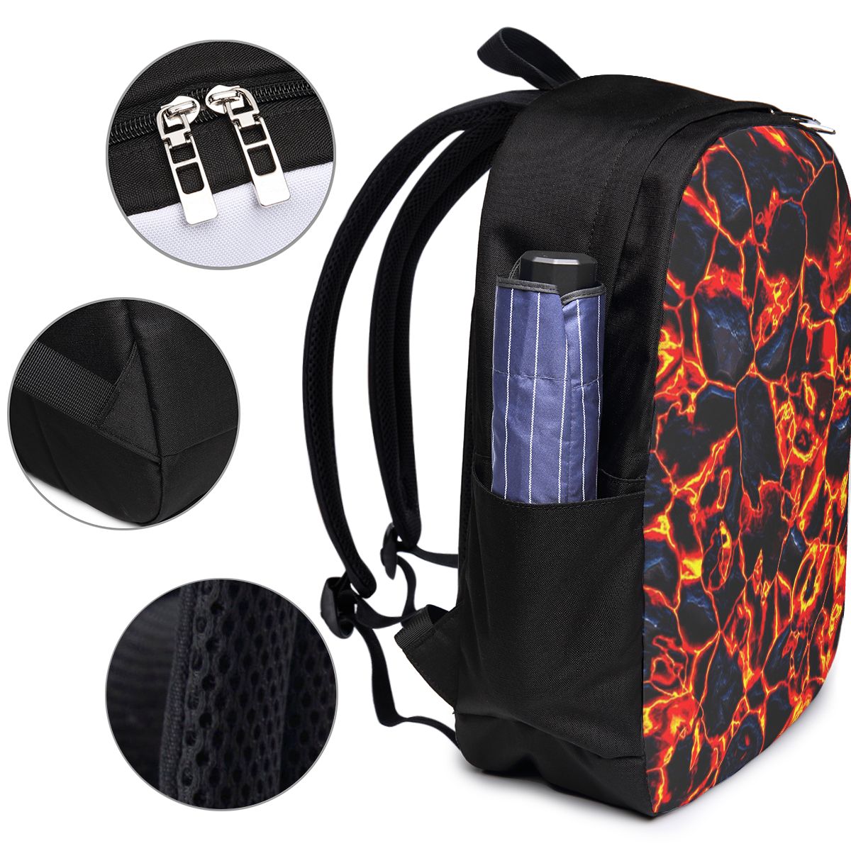 กระเป๋าเป้สะพายหลังลายภูเขาไฟล - Women Bags For College บทวิจารณ์และราคา