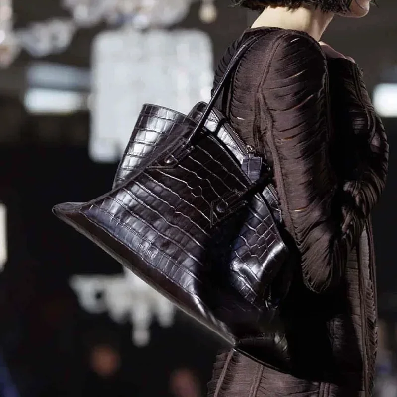 กระเป๋าโท้ทลายหนังจระเข้สไตล์เ - Women'S Tote Bags Designer บทวิจารณ์และราคา