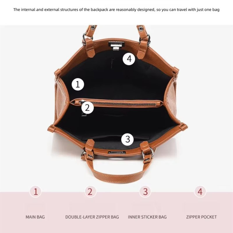 กระเป๋าถือผู้หญิงขนาดใหญ่ หนัง - Women'S Work Bags Tote บทวิจารณ์และราคา