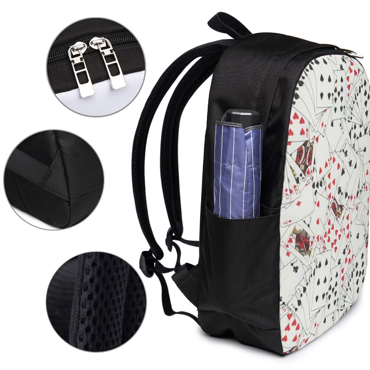 กระเป๋าเป้สะพายหลังลายไพ่โป๊กเ - Women Bags For College บทวิจารณ์และราคา
