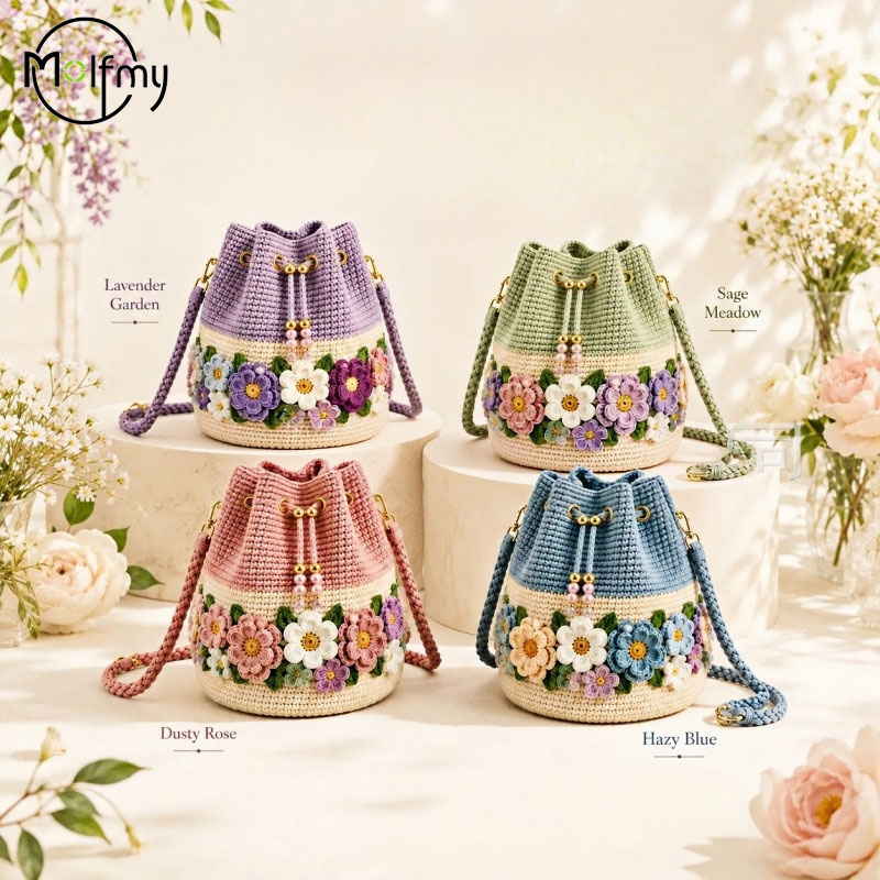 กระเป๋าถือถักโครเชต์ทำมือ ลายด - Crochet Market Bag บทวิจารณ์และราคา