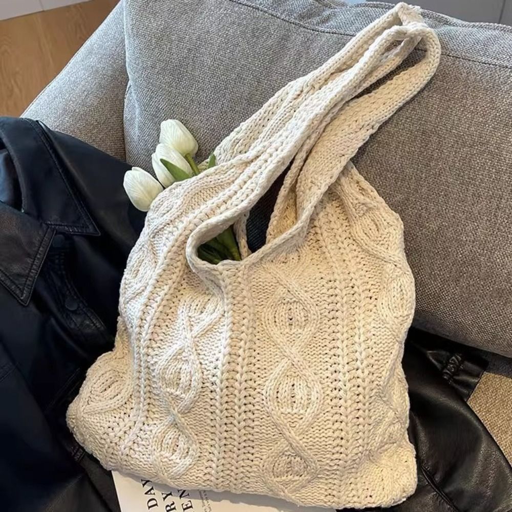 กระเป๋าถือถักลายถักแบบโปร่ง ดี - Crochet Market Bag บทวิจารณ์และราคา