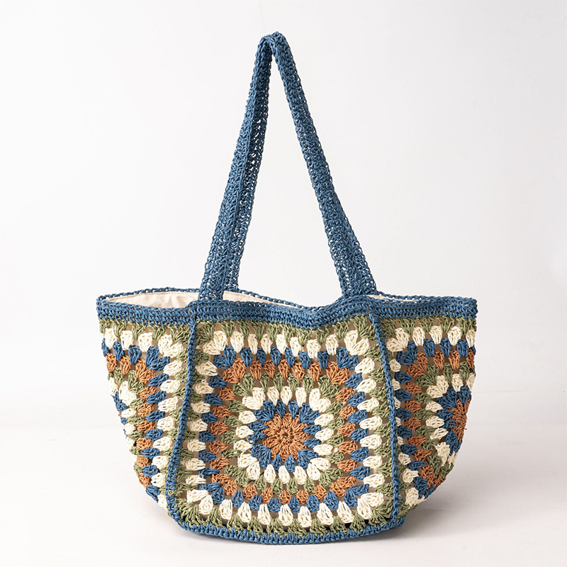 ฤดูร้อนกระเป๋าทอมือสี Match รู - Crochet Market Bag บทวิจารณ์และราคา