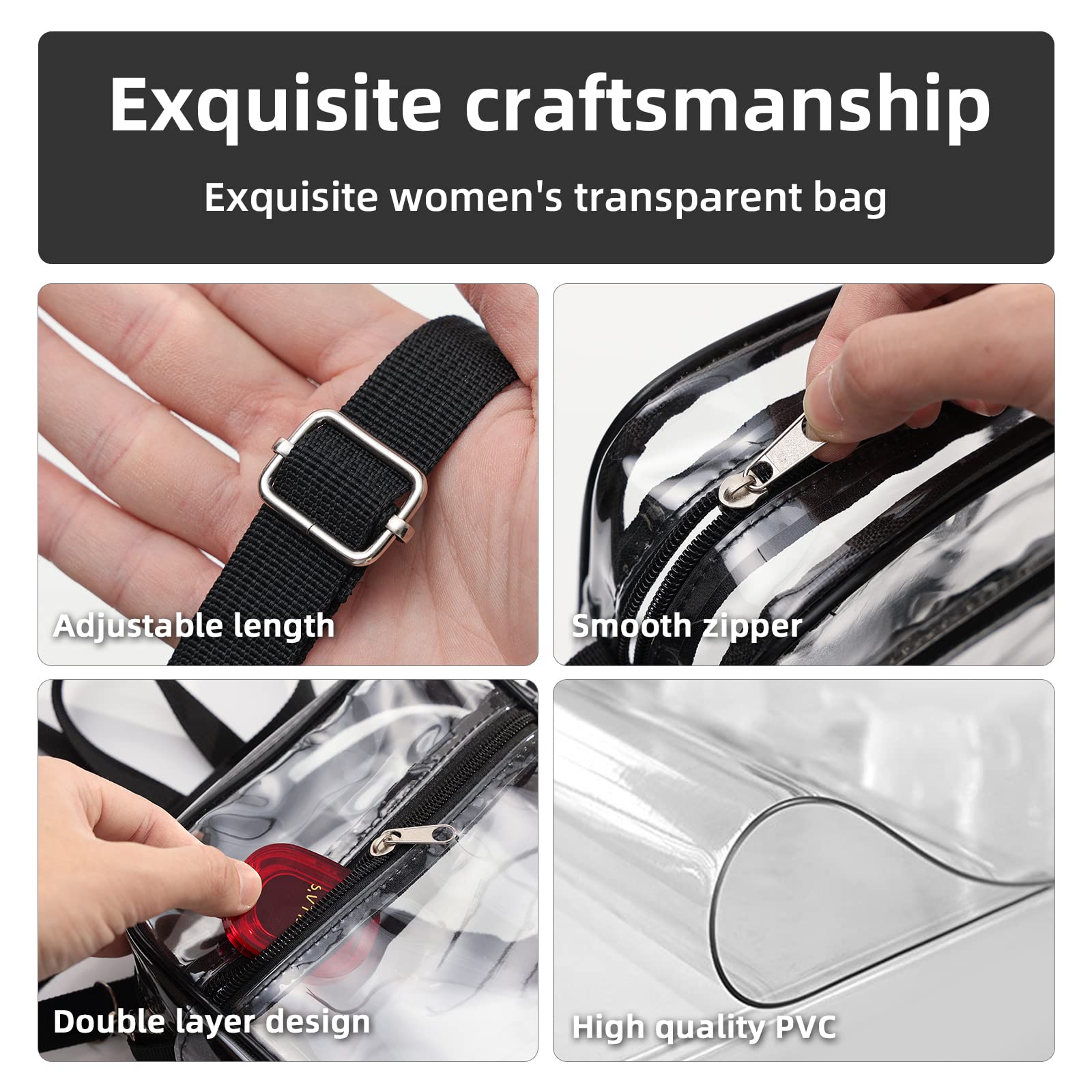 กระเป๋าสะพายข้างใสสำหรับผู้หญิ - Women Bags And Purses บทวิจารณ์และราคา