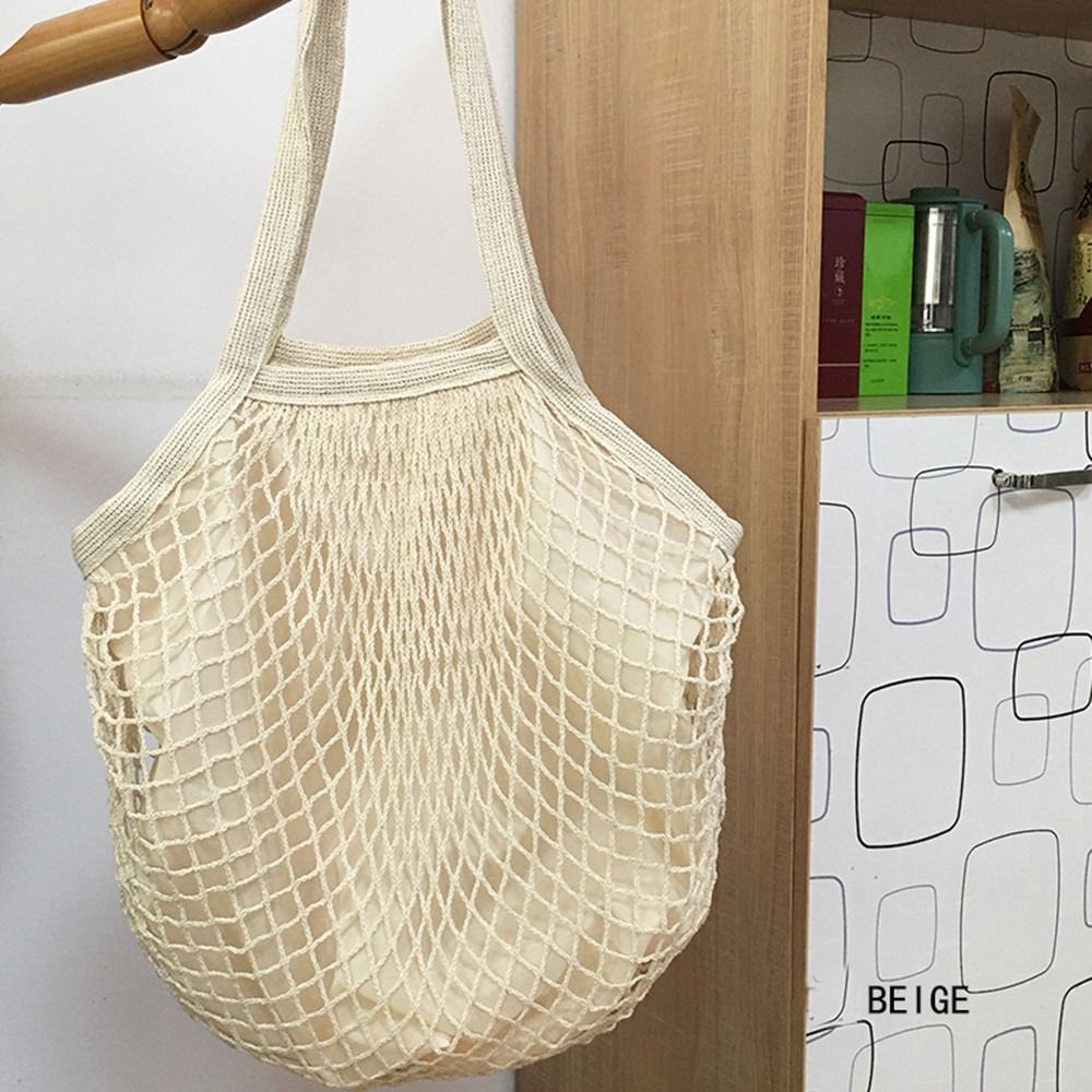 ถุงผ้าฝ้ายทนทาน ถุงตาข่ายใส่ขอ - Crochet Market Bag บทวิจารณ์และราคา