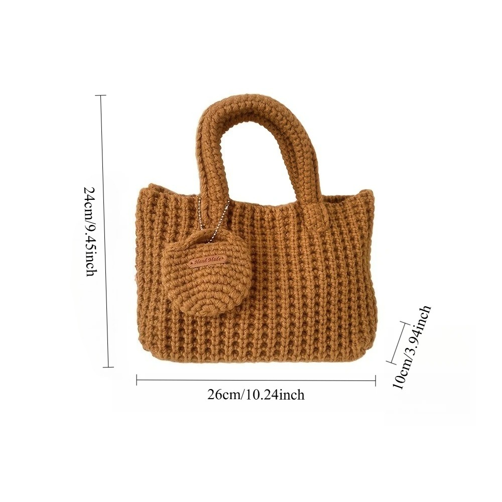 กระเป๋าถือถักไหมพรมแบบสั่งทำพิ - Crochet Market Bag บทวิจารณ์และราคา