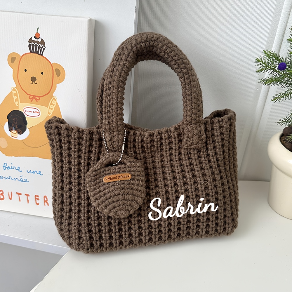 กระเป๋าถือถักไหมพรมแบบสั่งทำพิ - Crochet Market Bag บทวิจารณ์และราคา