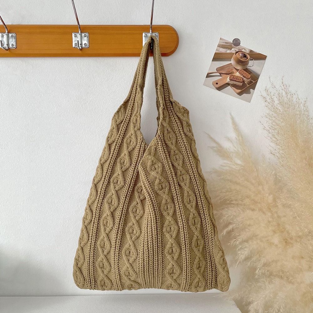 กระเป๋าถือถักโครเชต์ลายถักแบบก - Crochet Market Bag บทวิจารณ์และราคา