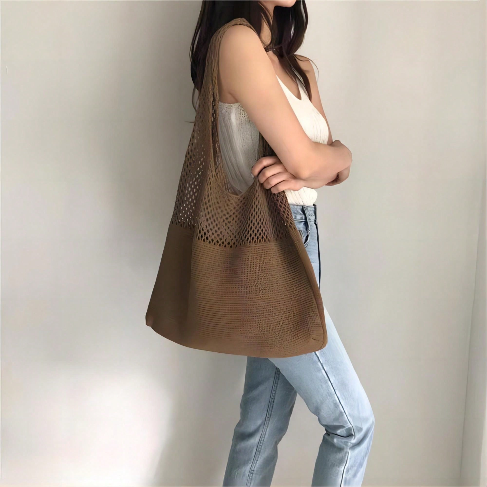 กระเป๋าตาข่ายถักปักชื่อตามสั่ง - Crochet Market Bag บทวิจารณ์และราคา