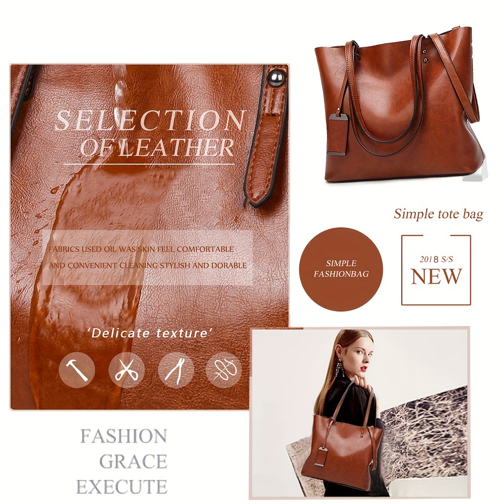 กระเป๋าหนังผู้หญิงย้อนยุคแฟชั่ - Women'S Work Bags Tote บทวิจารณ์และราคา